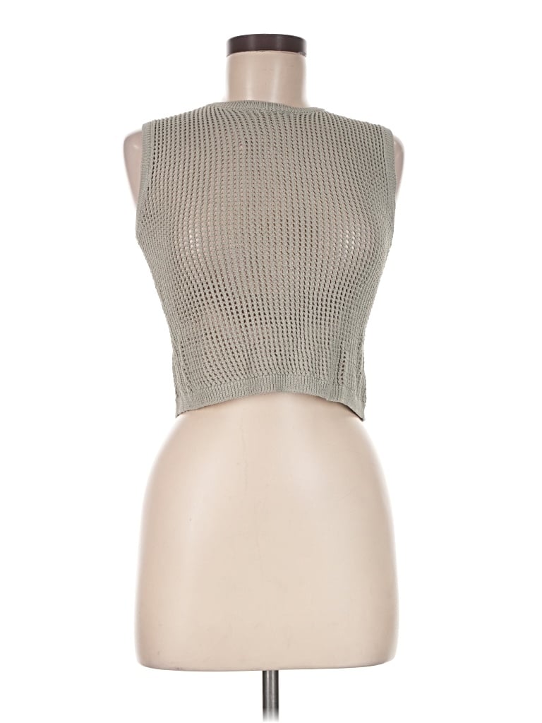 Pre-owned Miou Muse Pullover Sweater In Silver
