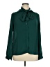 Lands' End 100% Polyester Green Long Sleeve Blouse Size 16 - photo 1