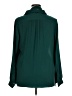 Lands' End 100% Polyester Green Long Sleeve Blouse Size 16 - photo 2