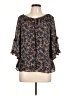 1.State 100% Polyester Black 3/4 Sleeve Blouse Size L - photo 1