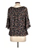 1.State 100% Polyester Black 3/4 Sleeve Blouse Size L - photo 2