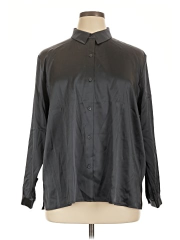 Eileen Fisher Long Sleeve Silk Top (view 1)