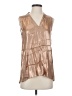 Brunello Cucinelli 100% Silk Metallic Gold Blouse Size S - photo 1