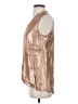 Brunello Cucinelli 100% Silk Metallic Gold Blouse Size S - photo 5