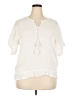 Maurices 100% Rayon Ivory Short Sleeve Blouse Size 2X - photo 1