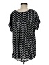 Pleione 100% Polyester Black Short Sleeve Blouse Size M - photo 2