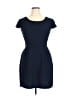 Enfocus Chevron-herringbone Blue Casual Dress Size 14 - photo 1