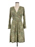 Veronica M. Paisley Green Casual Dress Size M - photo 1