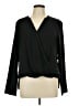 Remade 100% Polyester Black Long Sleeve Blouse Size L - photo 1