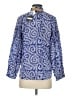 Madison 100% Cotton Paisley Blue 3/4 Sleeve Blouse Size S - photo 2