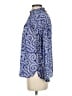 Madison 100% Cotton Paisley Blue 3/4 Sleeve Blouse Size S - photo 5