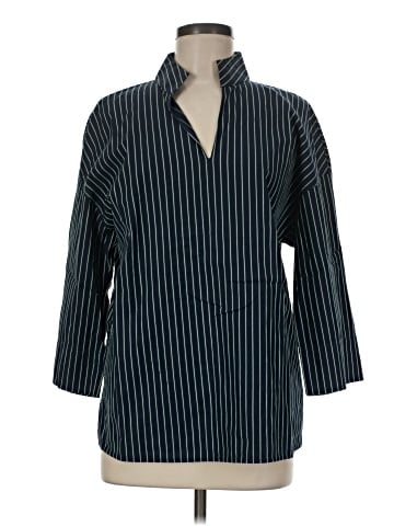 Lafayette 148 New York 3/4 Sleeve Button-Down Shirt (view 1)