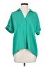 J.Jill Color Block Teal Short Sleeve Blouse Size XS - photo 1