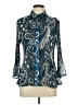 Studio 1940 100% Polyester Paisley Blue 3/4 Sleeve Blouse Size L - photo 1
