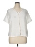 Shein 100% Polyester White Short Sleeve Blouse Size XL - photo 1
