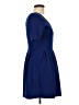 Lush Solid Blue Casual Dress Size L - photo 4