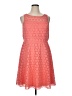 Trixxi 100% Polyester Hearts Orange Cocktail Dress Size 14W - photo 1
