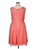 Trixxi 100% Polyester Hearts Orange Cocktail Dress Size 14W - photo 2