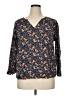 Old Navy 100% Rayon Floral Blue 3/4 Sleeve Blouse Size XL - photo 1