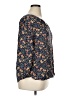 Old Navy 100% Rayon Floral Blue 3/4 Sleeve Blouse Size XL - photo 4