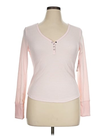 Pink Republic Long Sleeve Henley (view 1)