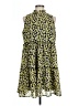 Mud Pie 100% Polyester Print Yellow Casual Dress Size L - photo 1