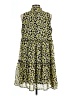 Mud Pie 100% Polyester Print Yellow Casual Dress Size L - photo 2