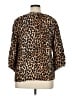 Vivilli Animal Print Brown 3/4 Sleeve Blouse Size XL - photo 2