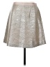 Tory Burch 100% Polyester Metallic Silver Formal Skirt Size S - photo 2