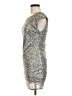 Heartloom 100% Polyester Metallic Silver Cocktail Dress Size M - photo 5