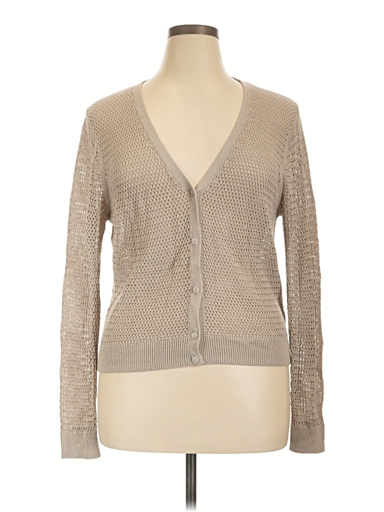 Pre-owned Uniqlo Cardigan Sweater In Tan