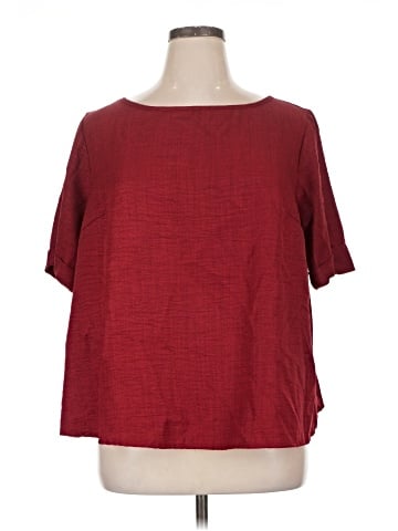 Shein Curve Short Sleeve Blouse (view 1)