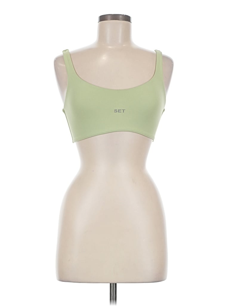 Pre-owned Set Active Sports Bra In Green