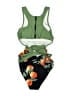 Cupshe Graphic Green One Piece Swimsuit Size S - photo 2