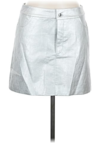 WAYF Faux Leather Skirt (view 1)