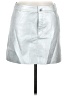 WAYF Metallic Silver Faux Leather Skirt Size M - photo 1
