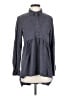 Zara 100% Lyocell Gray Long Sleeve Blouse Size S - photo 1