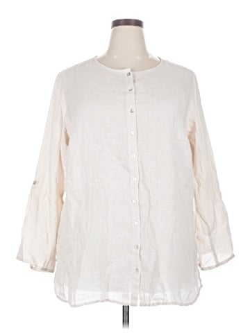 Tahari 3/4 Sleeve Button-Down Shirt (view 1)