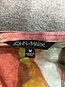 John Mark Print Silver Long Sleeve Blouse Size M - photo 7
