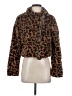 JouJou 100% Polyester Animal Print Brown Faux Fur Jacket Size S - photo 1