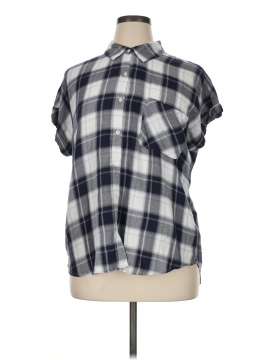 Cosmic Blue Love Short Sleeve Button Down Shirt