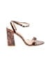 PrettyLittleThing Animal Print Orange Sandals Size 7 - photo 1