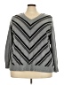 Liz Claiborne Chevron-herringbone Gray Pullover Sweater Size 3X - photo 1