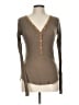 Out From Under Green Brown Long Sleeve Henley Size L - photo 1