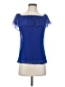 Frank Lyman Design 100% Polyester Blue Short Sleeve Blouse Size 2 - photo 1