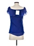 Frank Lyman Design 100% Polyester Blue Short Sleeve Blouse Size 2 - photo 2