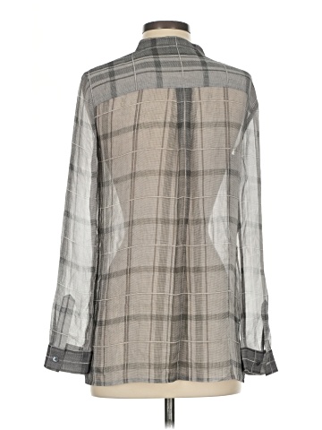 Theory Long Sleeve Silk Top (view 2)