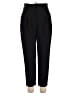 Topshop 100% Polyester Solid Black Casual Pants Size 12 - photo 1