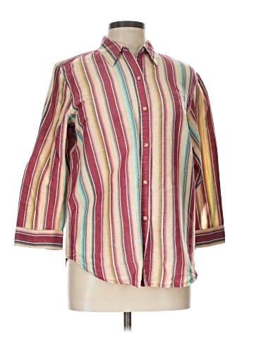 Lauren by Ralph Lauren 3/4 Sleeve Button-Down Shirt (view 1)