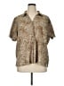 Erika Paisley Brown Short Sleeve Blouse Size 1X - photo 1